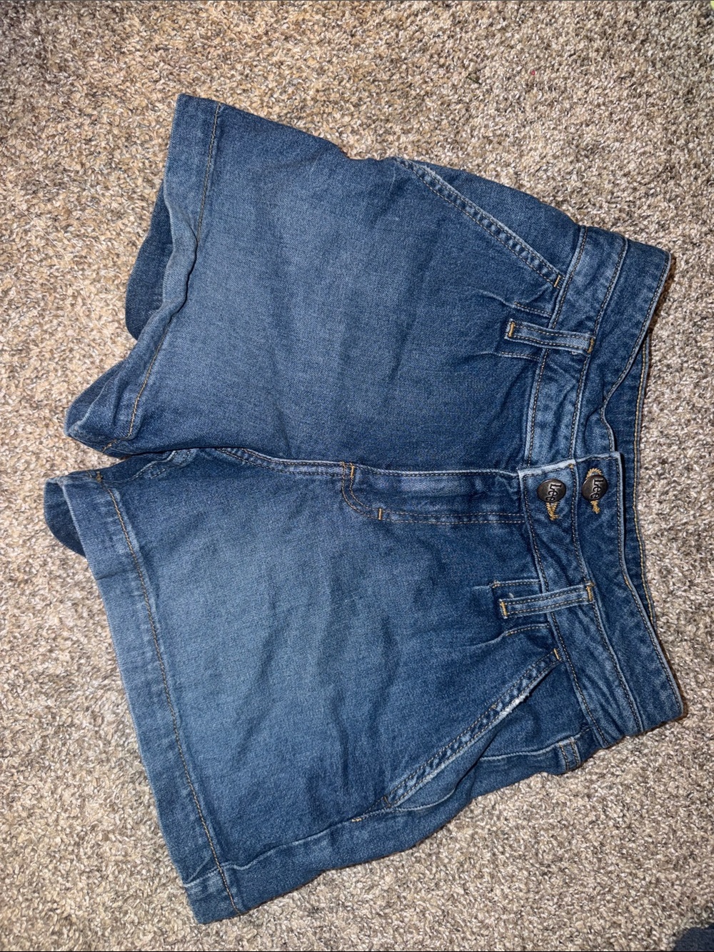 Lee High-Rise Indigo Denim Shorts